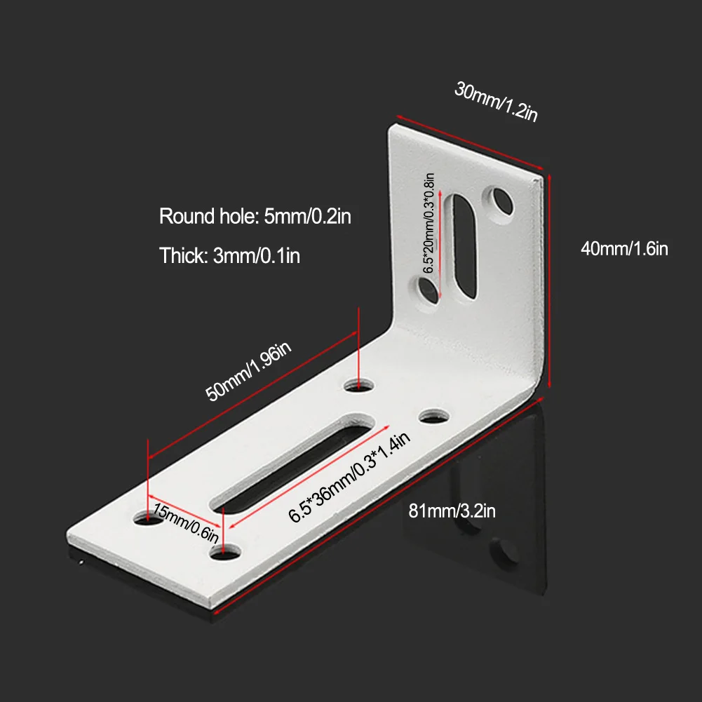 Heavy Duty Bracket White Black Iron Triangle Bracket Adjustable Wall Support Table Shelf 80 120mm 180mm Industrial Corner Shelf