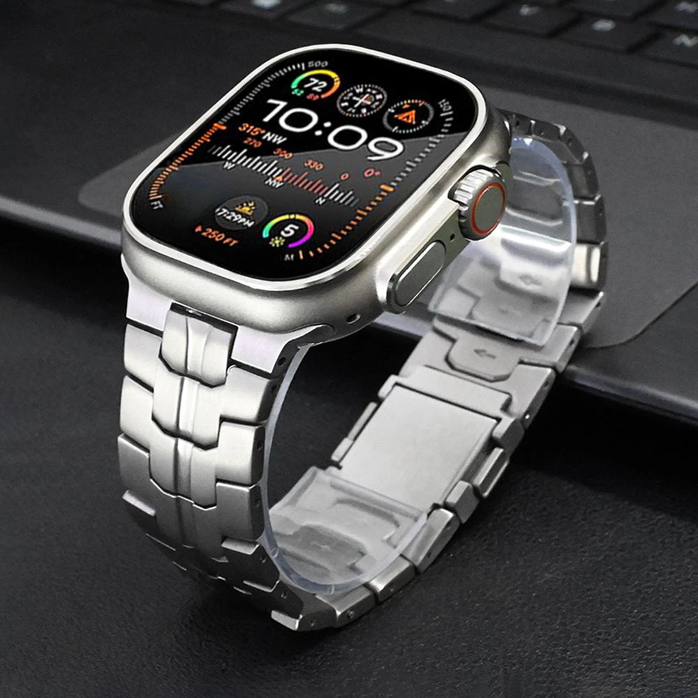 

Магнитный титановый ремешок для Apple Watch Ultra 2 49 мм 45 мм, роскошный браслет для iWatch ultra Series 9 8 7 6 5 4 se 42 мм 44 мм