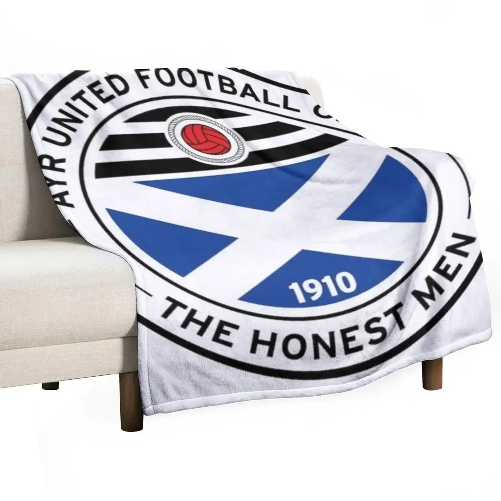 Ayr United Football Club Throw Blanket Luxury Designer Soft Plaid Flannel Fabric Decorative Beds Blankets