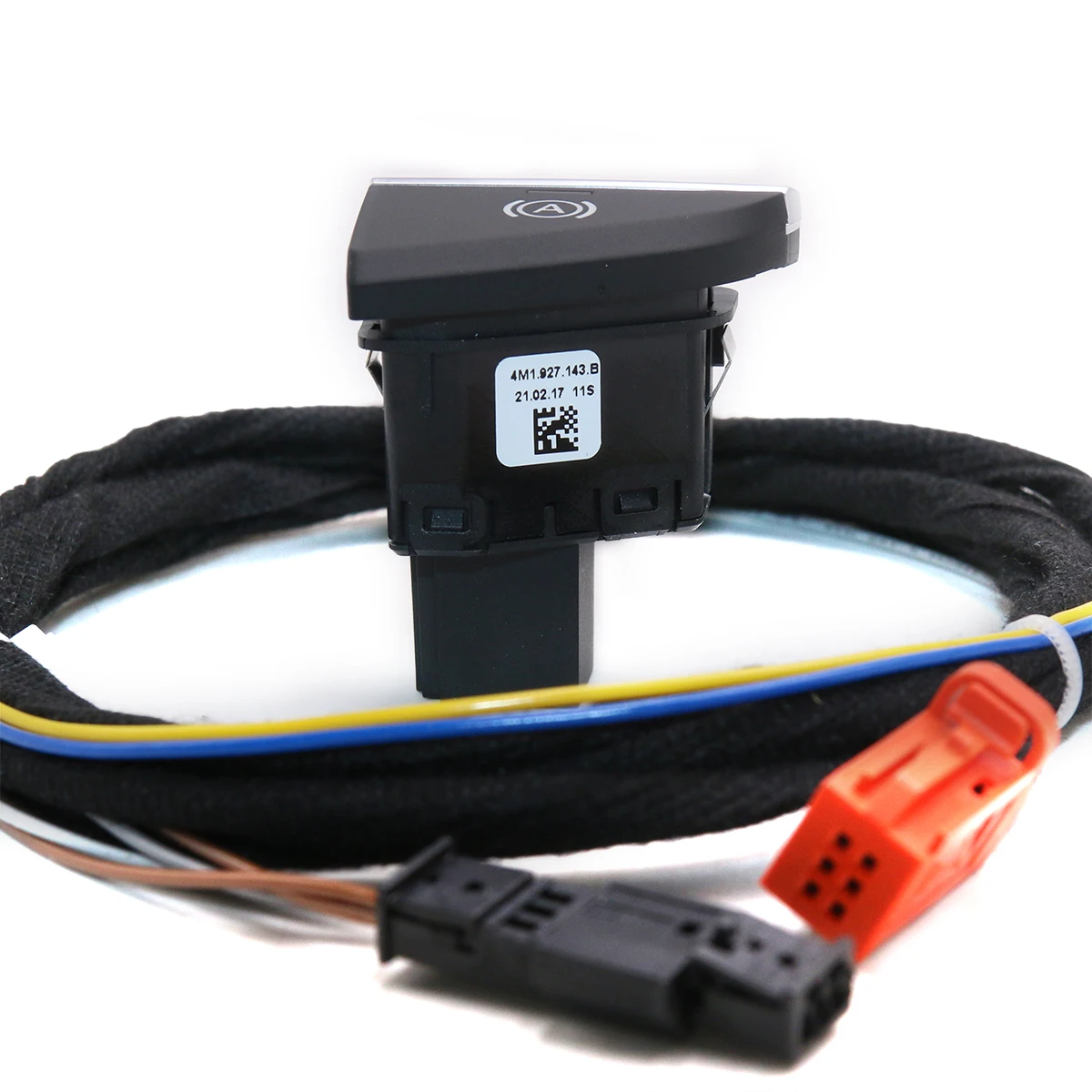 Hill Hold / Auto Hold Switch And Wire For Audi A4 A5 B9 Q7 4M White backlight button LHD 4M1 927 143 B