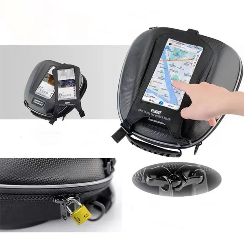 Bolsa de tanque de combustible para motocicleta CFMOTO 450SR 450NK 800NK, bolsas impermeables, bolsa de almacenamiento de equipaje, piezas de mochila de carreras Tanklock de 3,8l