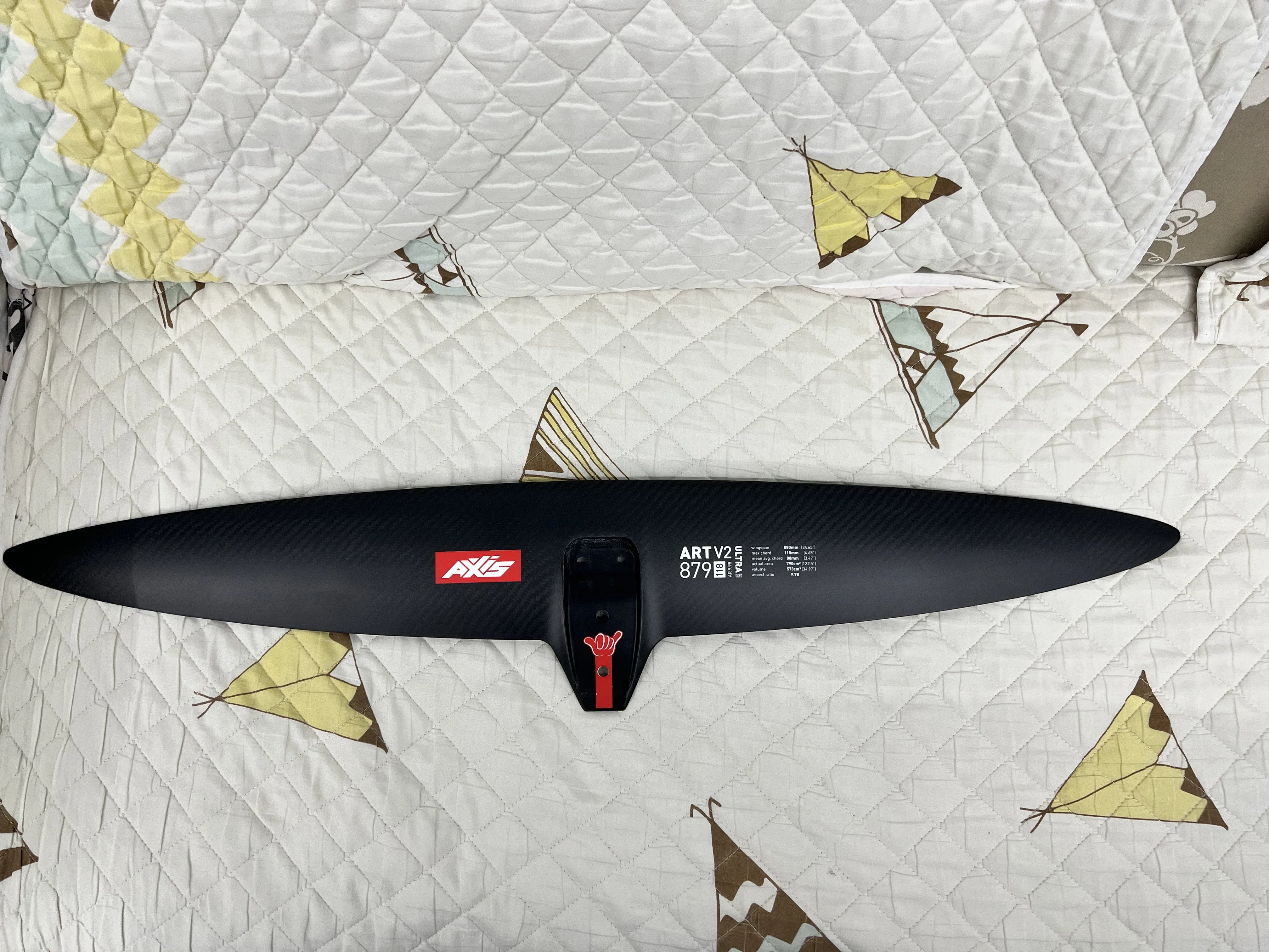 Prone Surf ART V2 879 Carbon Hydrofoil Quick Turning Efficient Glide Stable Control Fast Wave Ride Performance Board