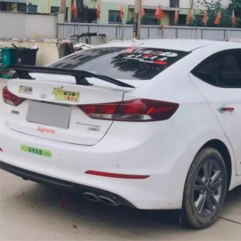 

Глянцевый черный, для Hyundai Elantra/2016-2022 года GT, спойлер, аксессуары для крыльев, багажник автомобиля, АБС-пластик, комплект для хвостовой губы