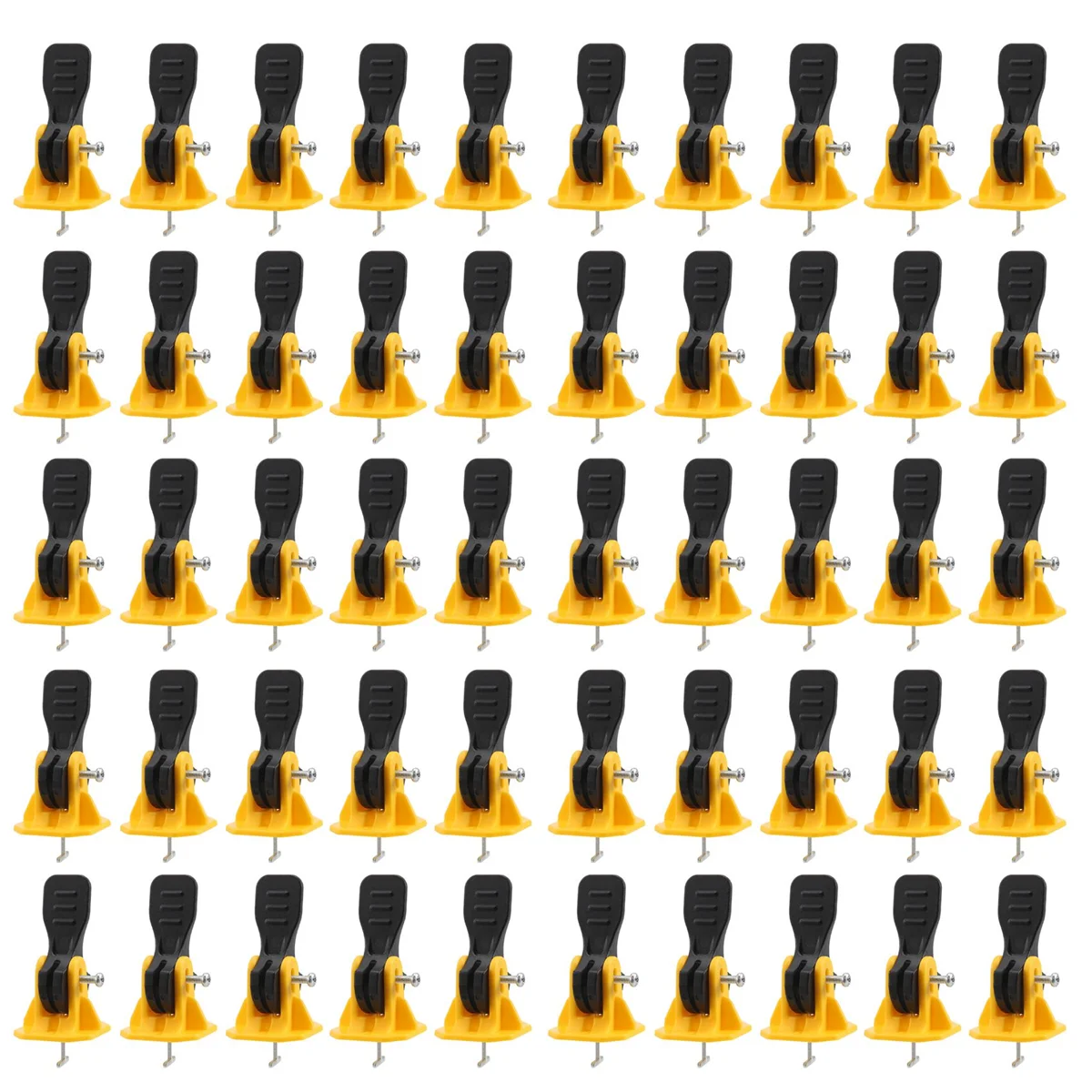 Plastic Tile Leveler Ajustador, Posicionamento Artefatos, Localizador Espaçadores para Pisos Parede, Ferramentas de Construção, 50Pcs