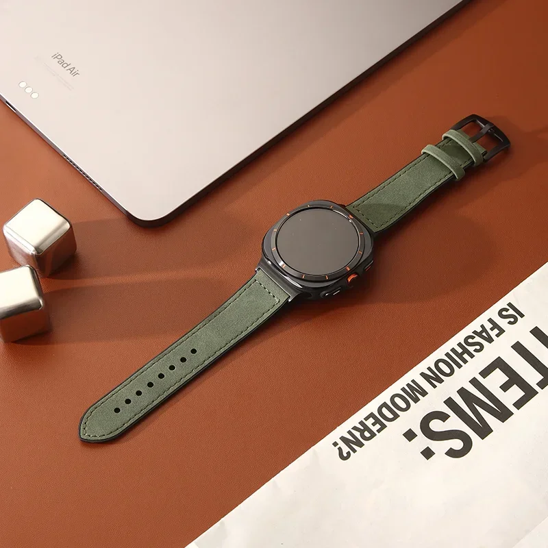 サムスンギャラクシーウォッチ用レザーウォッチストラップ、7ウルトラスマートウォッチバンド、ブレスレットベルト、ウルトラ、47mm、correaアクセサリー