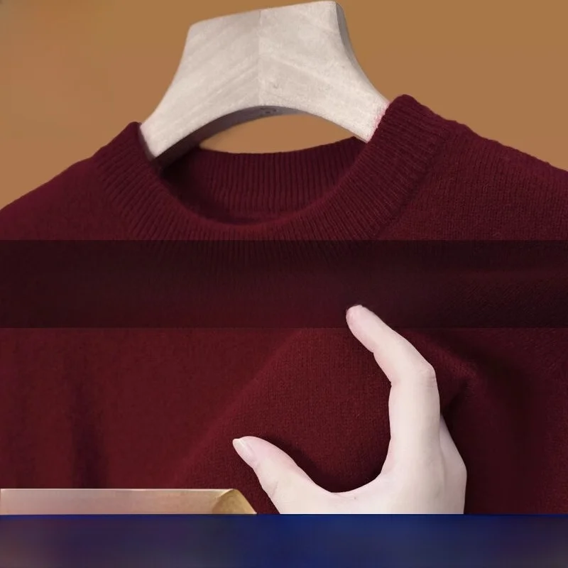 Crew neck burgundy