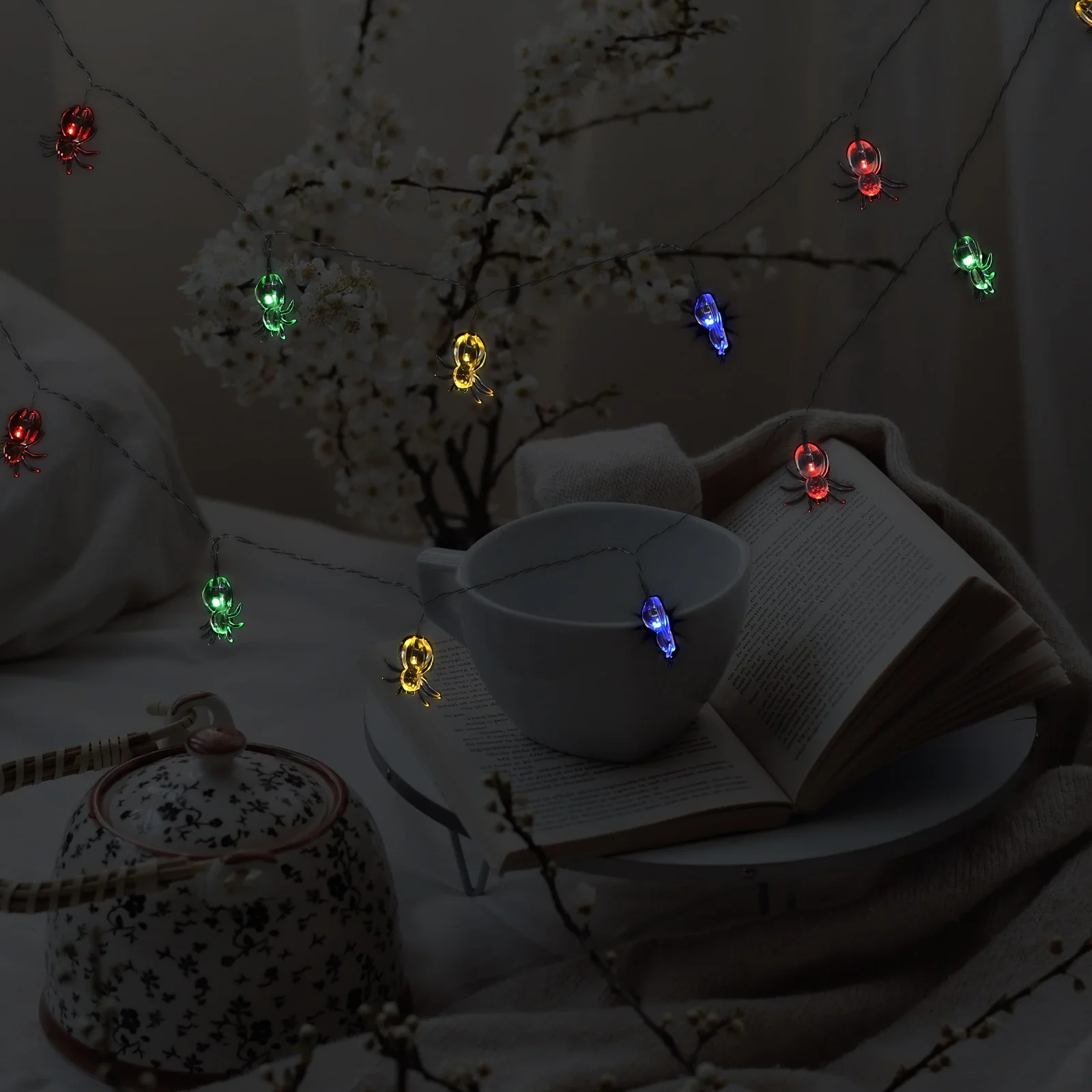 

Colorful Spider String Lights Led Decoration Outdoor Solar Halloween Decorations