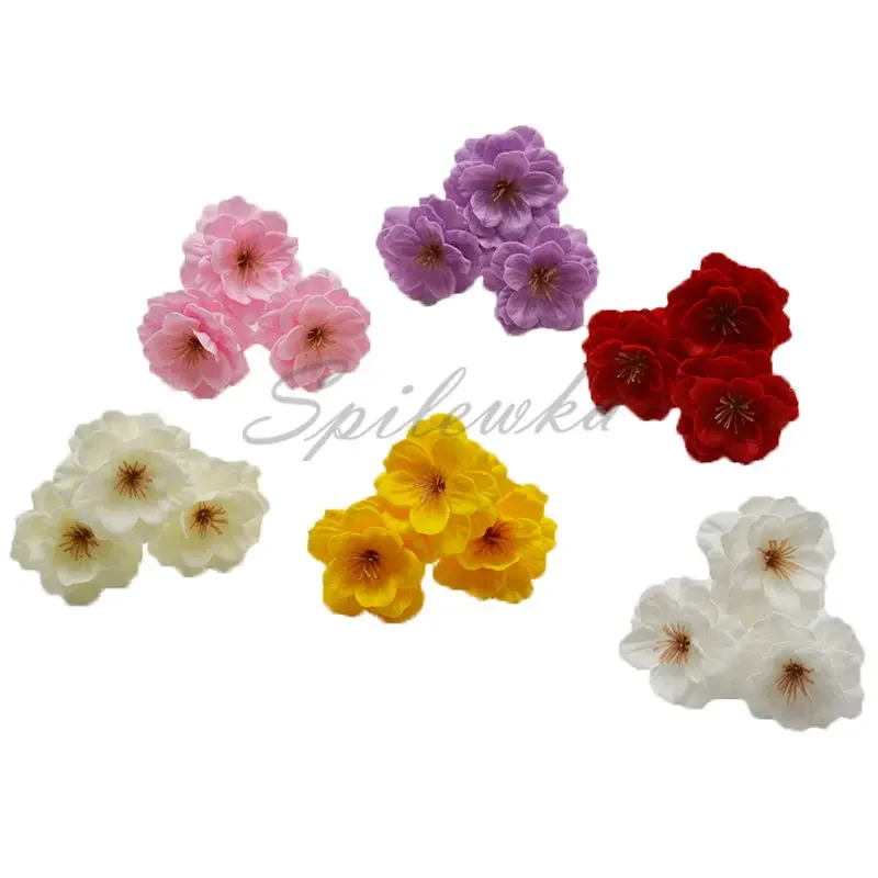 25/50Pcs Artificial Flowers Cherry Blossom Romantic Valentine\'s Day Gift Bridal Petals Wedding Party Home Diy Decor Flower Heads