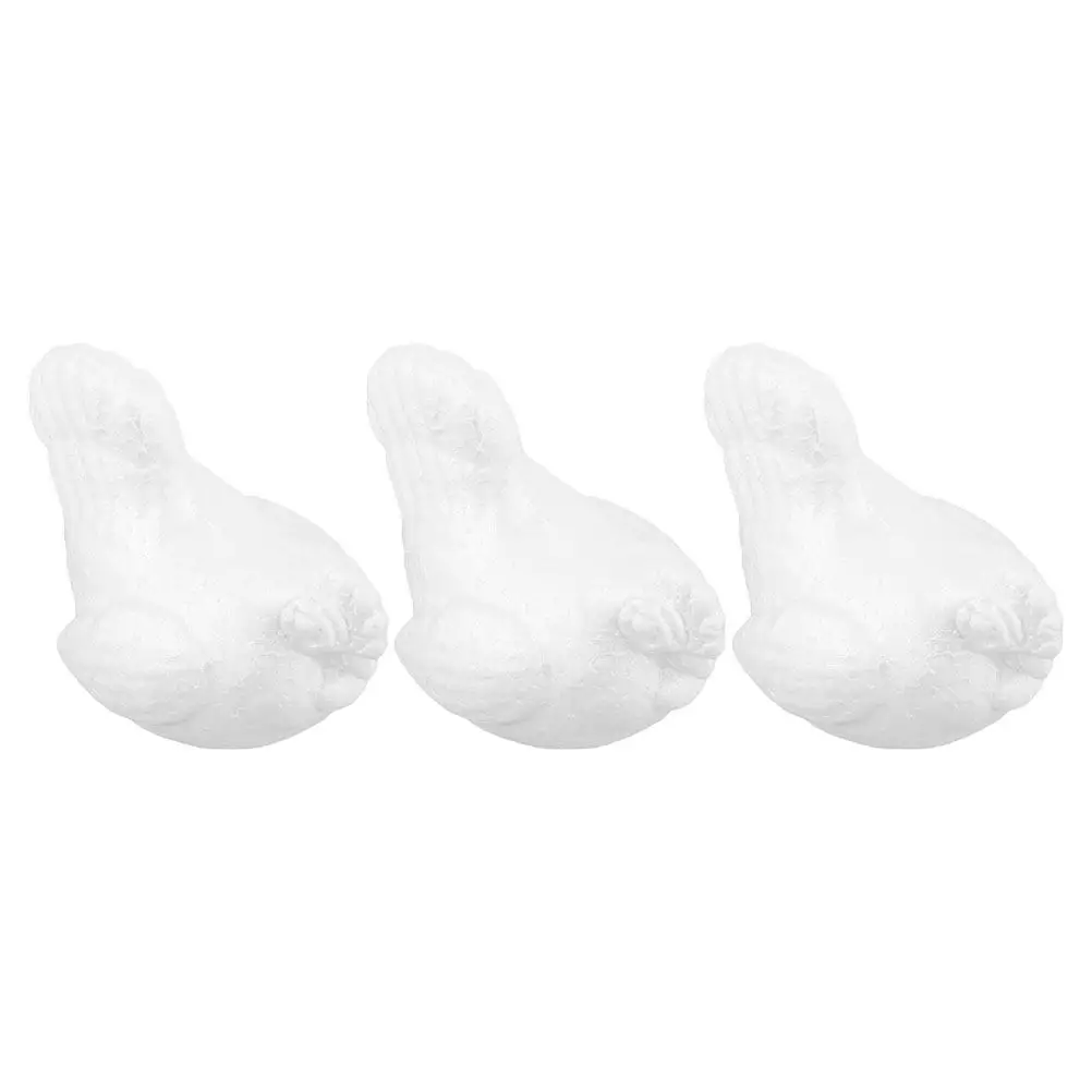 

Набор из 3 пенопластовых фигурок кур для детского творчества, граффити, поделок, декора для дома и вечеринок, легкие наборы для творчества в стиле фермерских животных