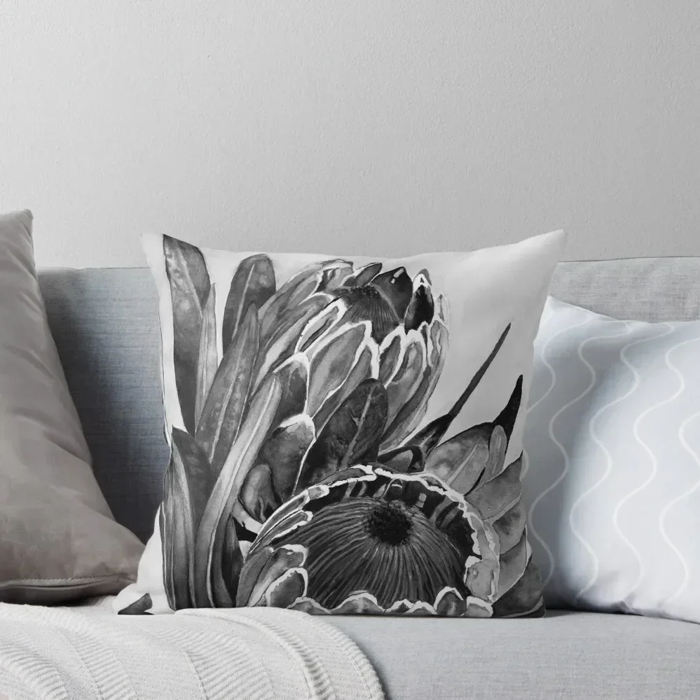 

Protea Flower Watercolour Throw Pillow Cushions For Decorative Sofa Pillowcases pillow