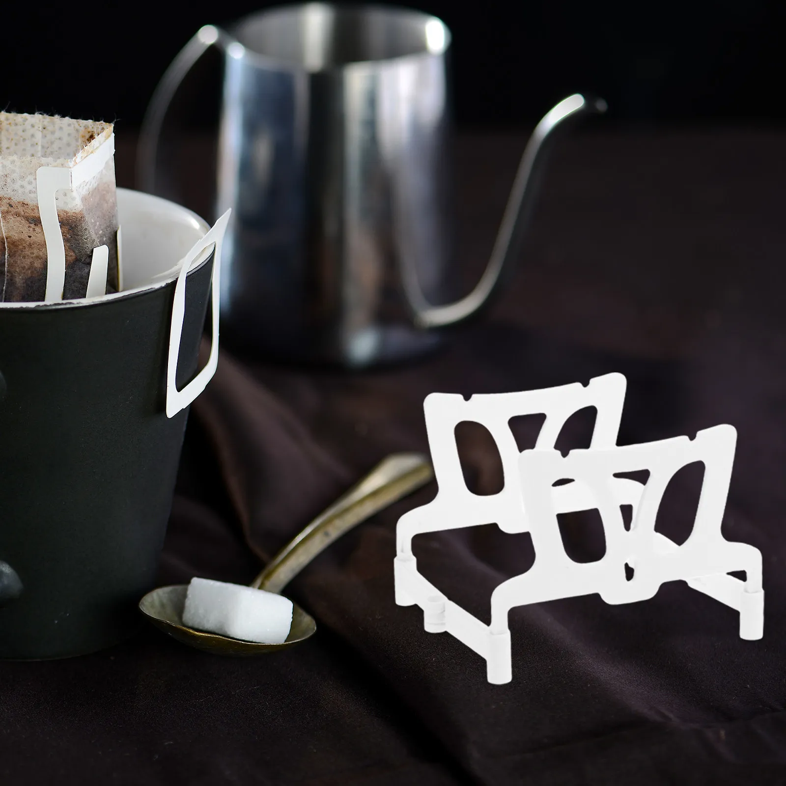 Foldable Coffee Filter Holder Rack Portable Hanging Ear Cone Paper Storage Stand Travel Organizer Counter Accessory