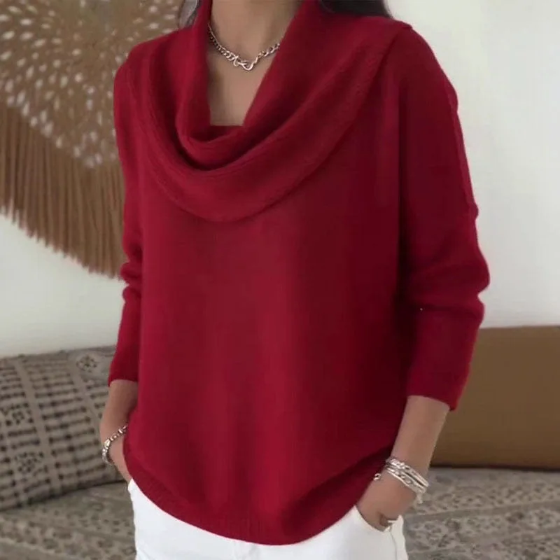 Vrouwen Gebreide Trui Effen Kleur Volledige Mouw Y2k Streetwear Elegante Splice Casual Herfst Winter 2025 Jumper