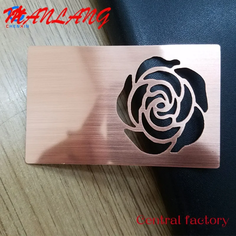 Custom  hol Stainls steel laser cut etal RFID busins card