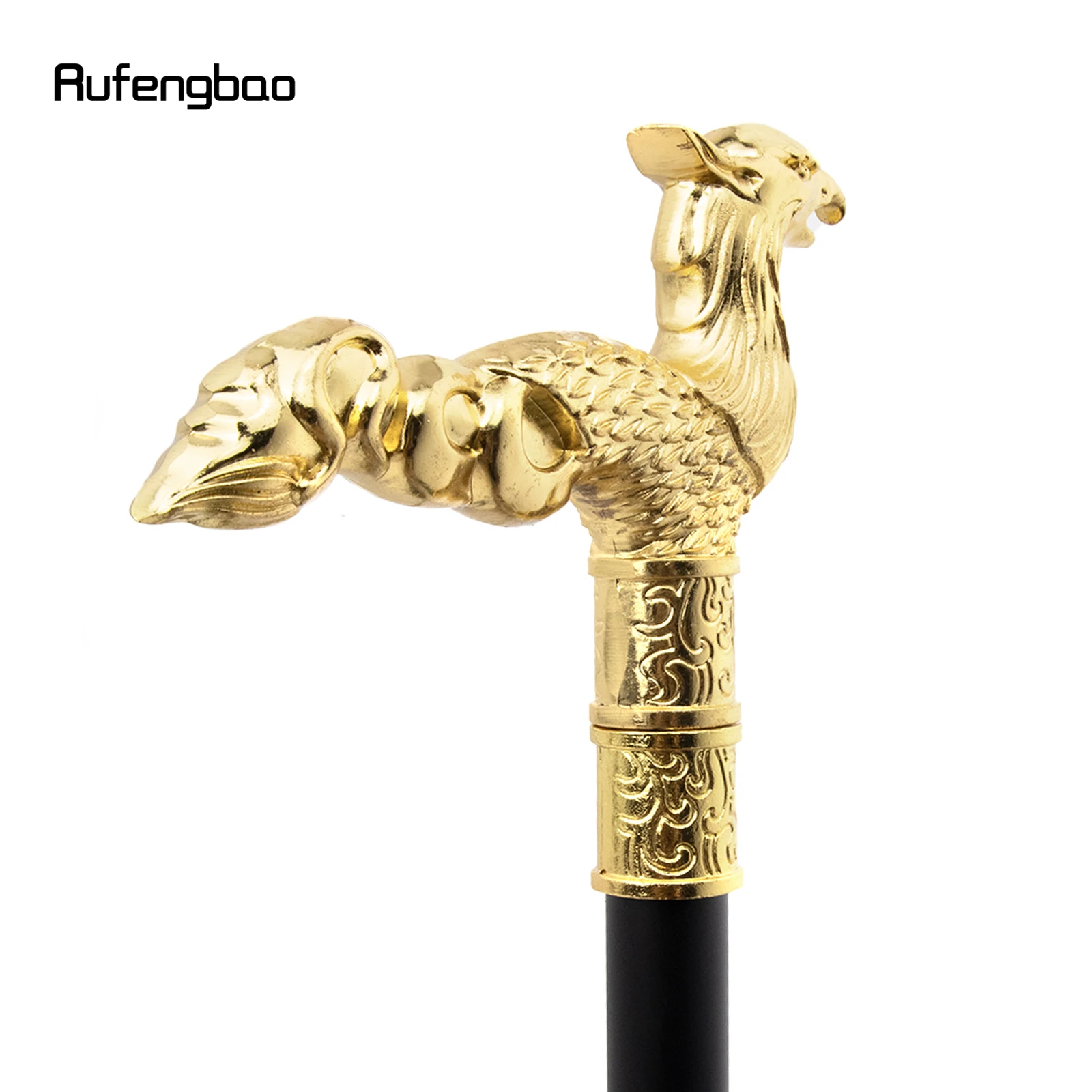 Golden Phoenix Long Tail Single Joint Walking Stick ซ่อนแผ่นป้องกันตัวเอง Cane แผ่นคอสเพลย์ Crosier 93 ซม