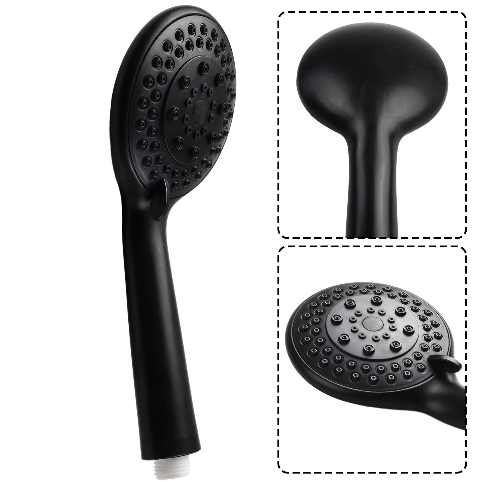 Filter Shower Shower Head Silicone Nozzle Wear-resistant Widely Used 5 Modes ABS Material Black Easy To Install