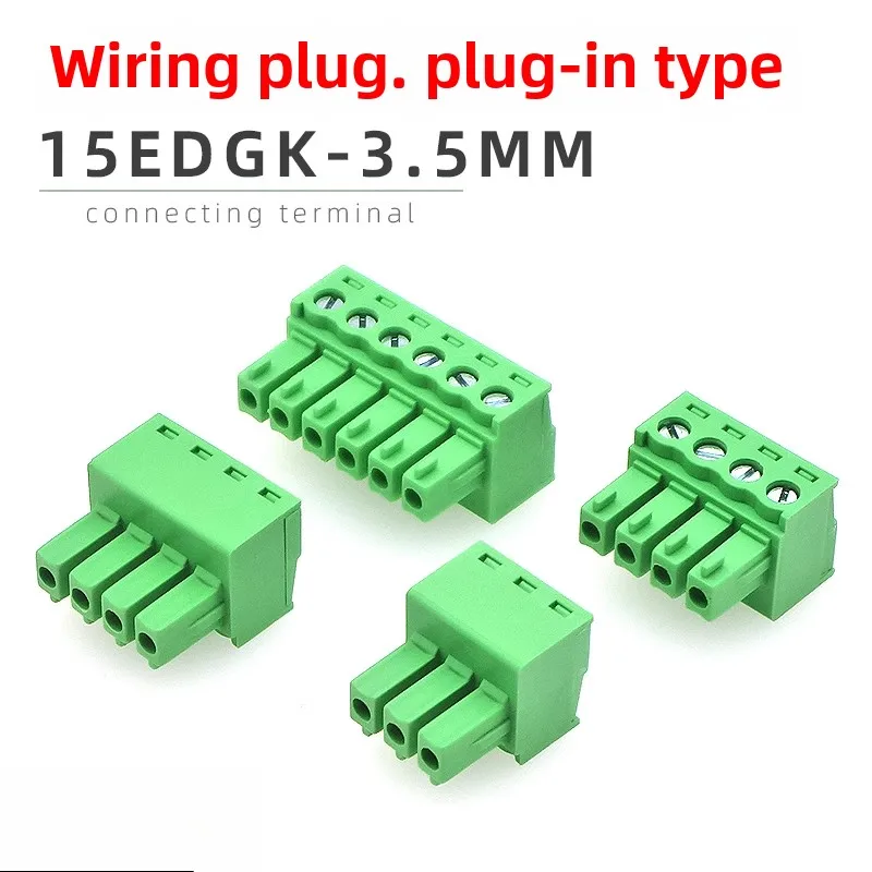 5/10pcs JM15EDGK-3.5mm Plug and pull terminals 2EDGK Solderless plug Green phoenix terminal 2-24P wholesale