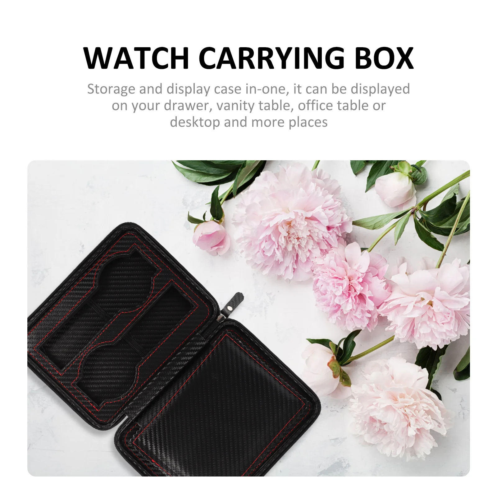 

Retro Style Watch Case Durable Anti-Scratch Organizer Box for Travel Display Storage Watch Box Portable Water