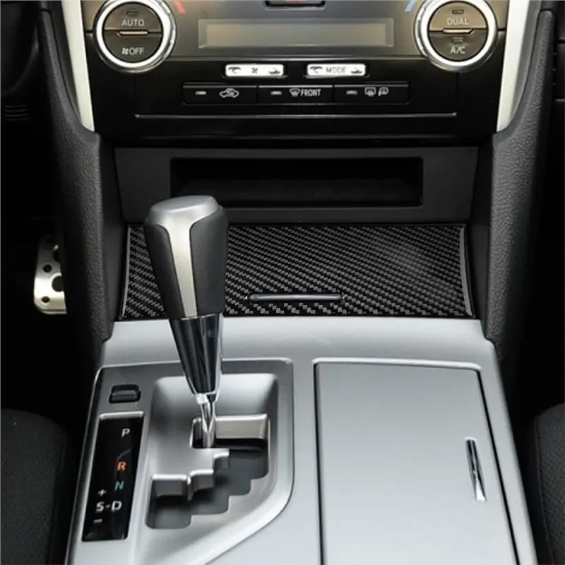 ฝาครอบกล่องเก็บของคอนโซลกลาง ลายคาร์บอนไฟเบอร์ สำหรับรถยนต์โตโยต้า คัมรี่ ปี 2012-2014 อะไหล่ตกแต่ง