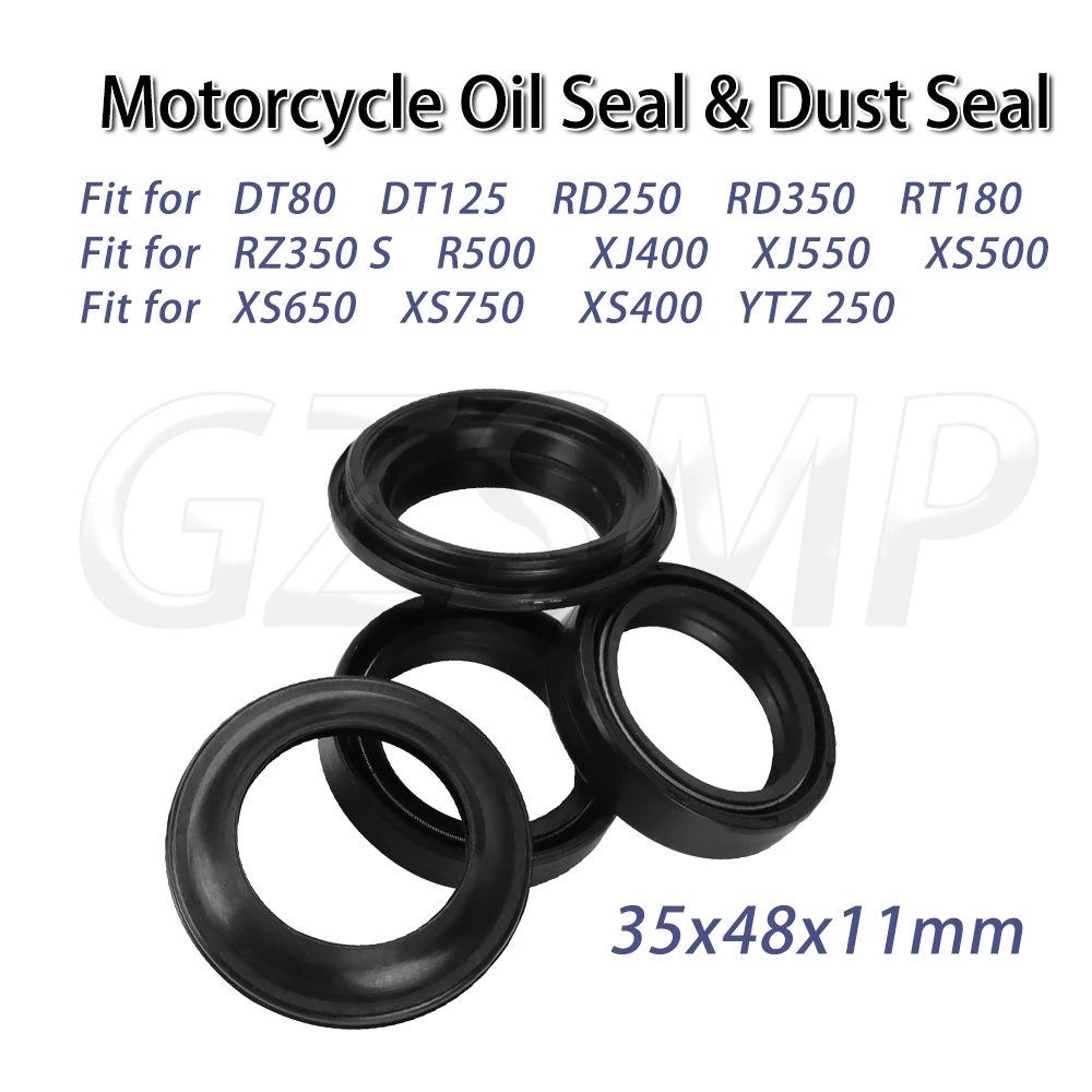 

Motorcycle Oil Seal 35 48 11 Dust Cover Fit for Yamaha RD350 1978-1979 DT80 DT125 YTZ 250 XJ400 XJ550 XS500 XS650