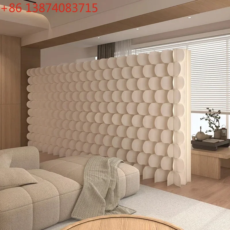 Living room entrance Soft screen partition Office sliding mobile fence