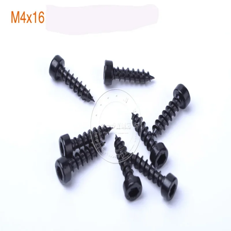 M4 * 16 speaker DIY hardware black hexagon socket self tapping screw