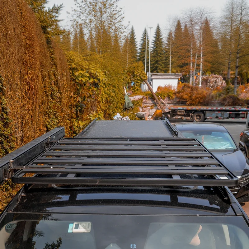 4X4 Offroad Car Aluminum Roof Rack Universal Design Platform Roof Rack With Heavy Duty Loading