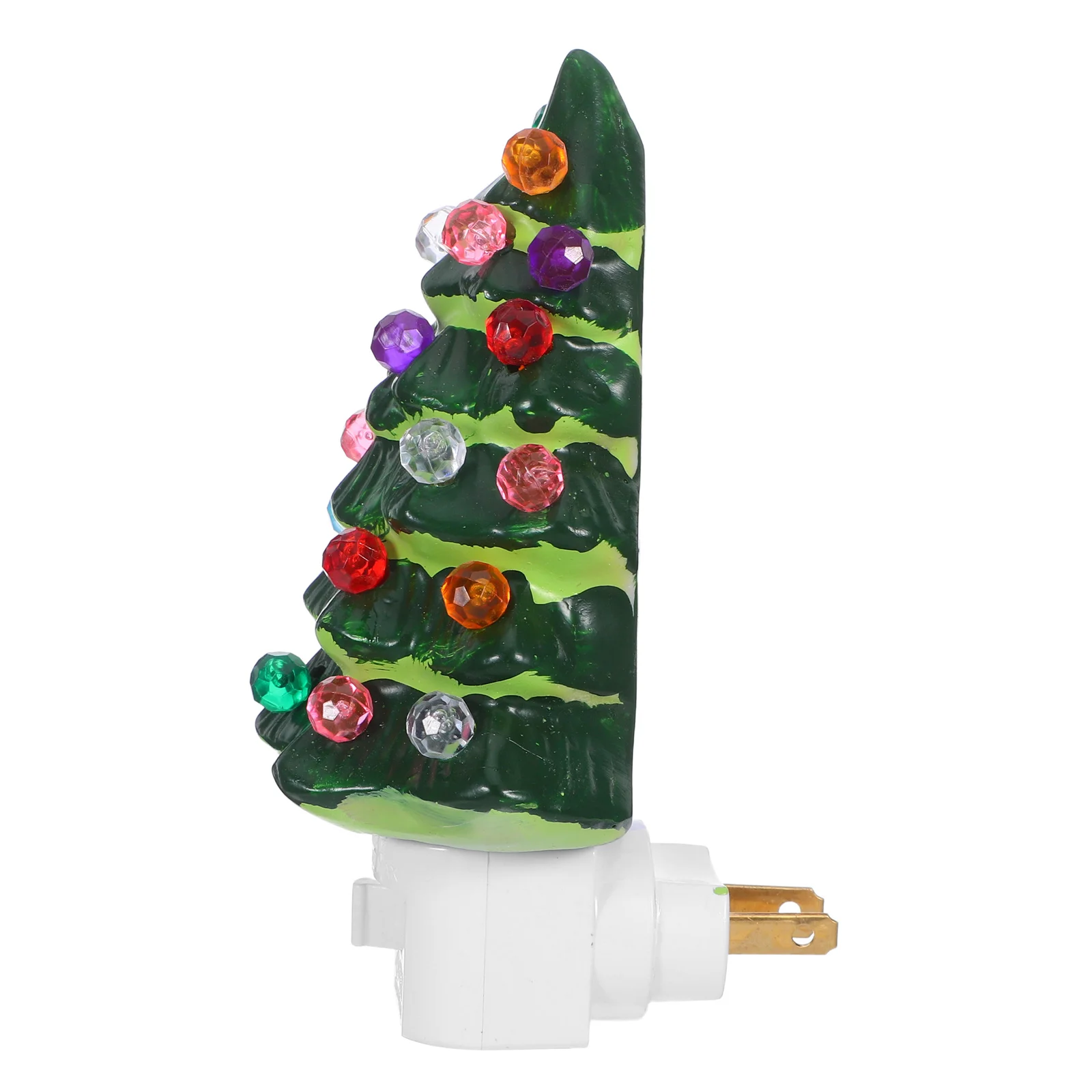 

Christmas Tree Night Light Resin 360 Degree Swivel Plug Waterproof Soft Glow Festive Holiday Decor Night Light for Bedroom