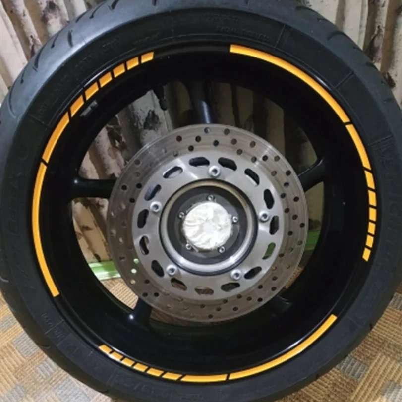 1 Set 5 Colors Car Styling Strips Reflective Motocross Bike Motorcycle Wheel Stickers and Decals 17/18 Inch Reflective Rim Tape