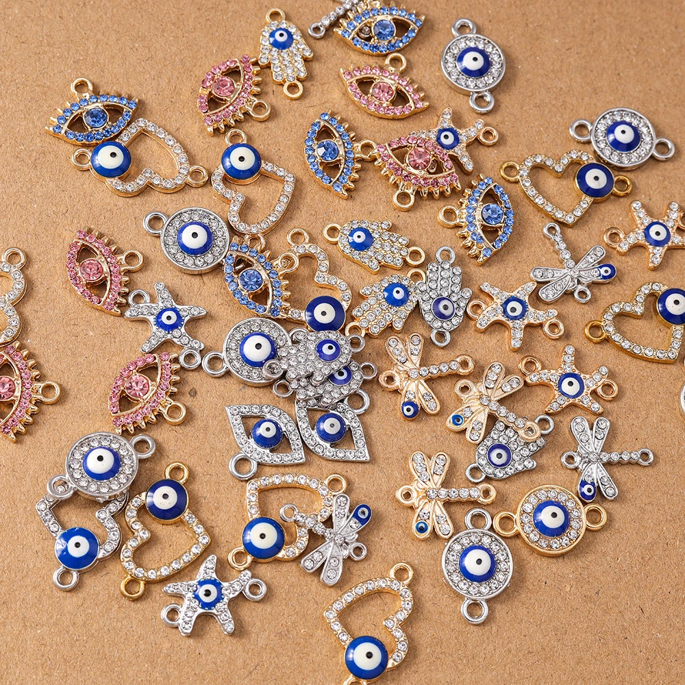 10 szt. Losowy Mix Kryształowych Zawieszek Oczy do Wyrobu Biżuterii Naszyjników Kolczyków Bransoletek DIY Ręcznie Robione Akcesoria