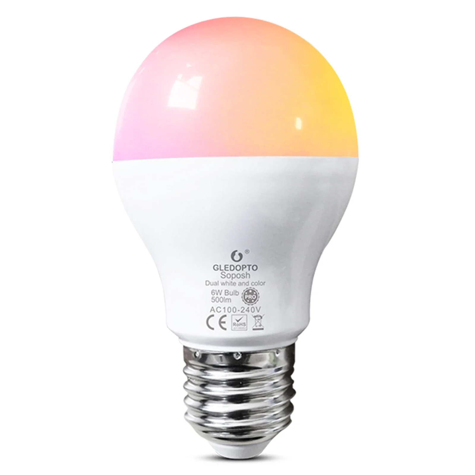 GLEDOPTO ZIGBEE Pro RGB + CCT Smart Bulb 6W Compatible with Amazon Audio