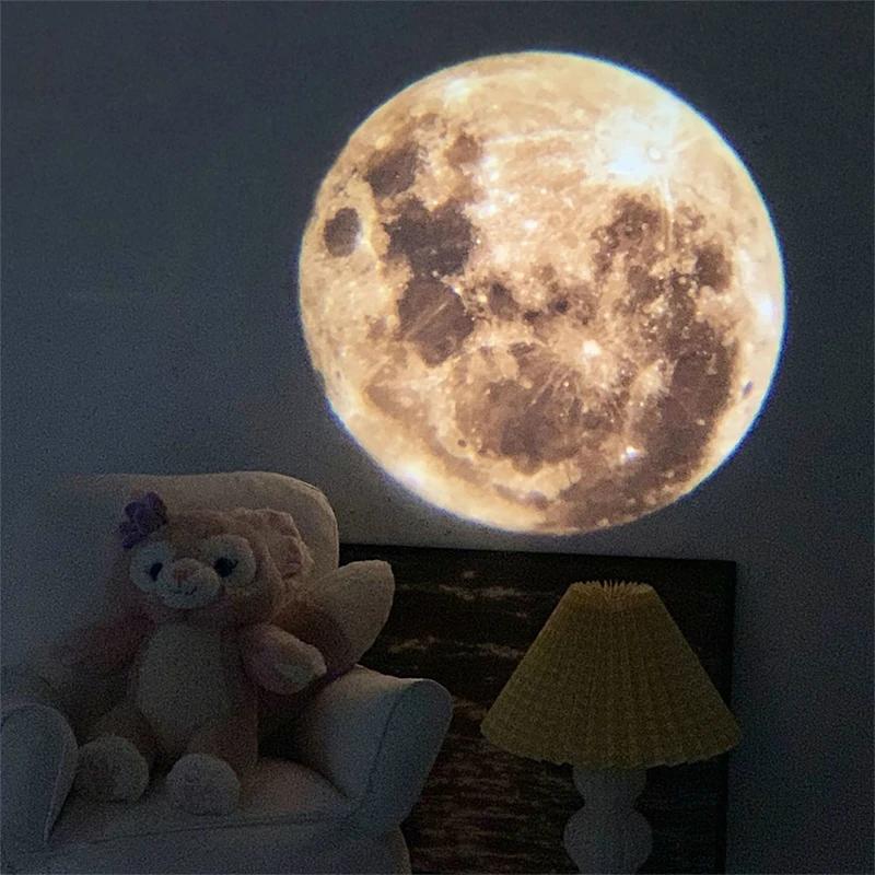 Projecteur de lumière en forme de terre, thème d'atmosphère de fond créatif, lampe de photographie, aurore, lune, galaxie, cadeau d'anniversaire