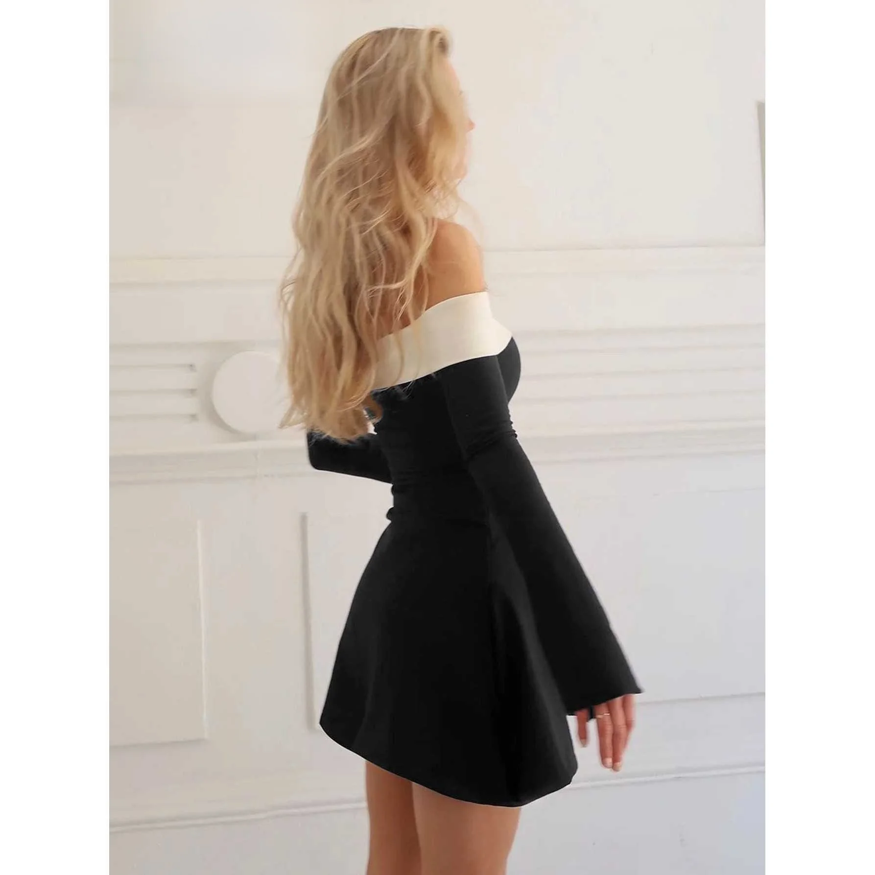 

Льняная футболка Dulzura с открытыми плечами, удлиненная, приталенная, простая, в стиле CleanFit, версия H, для женщин среднего возраста, рукав три четверти, 100% лен, CiWalk