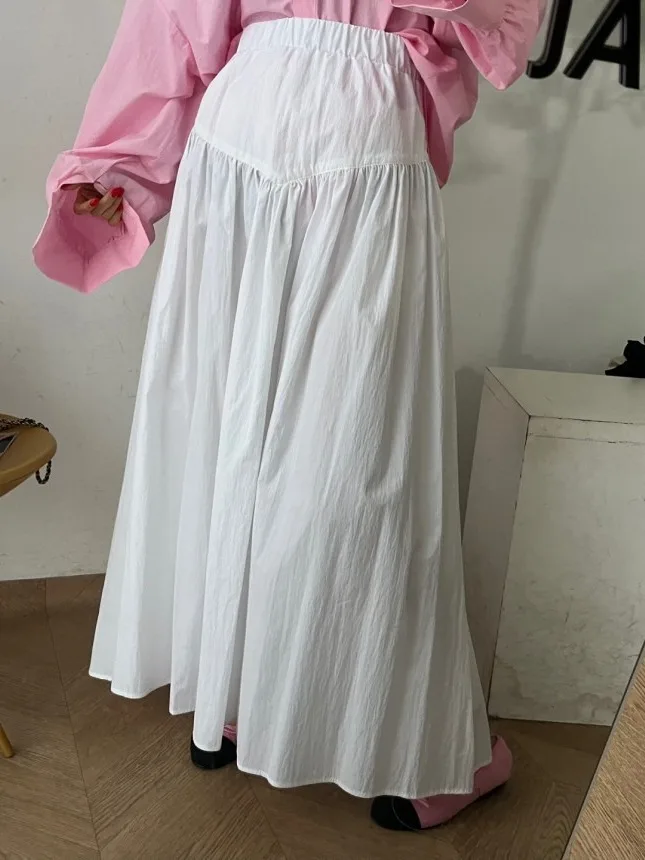 

Женская юбка с высокой талией Ele: модный весенний тренд, шикарный плиссированный дизайн, стройнящая, эстетичная, повседневная, с вышивкой