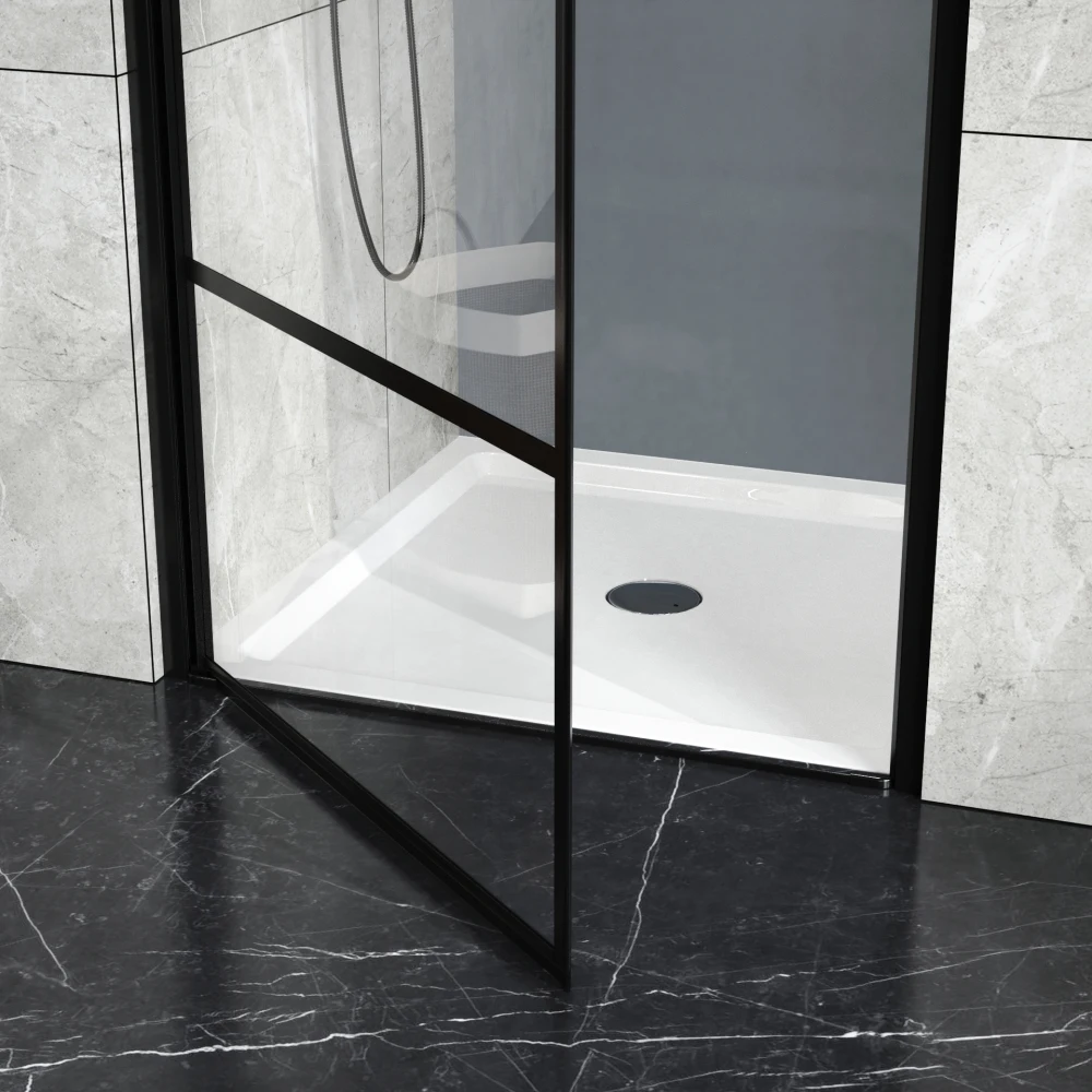 Base de chuveiro Goodyo 36x36 pol. branca, dreno centrado e limiar único