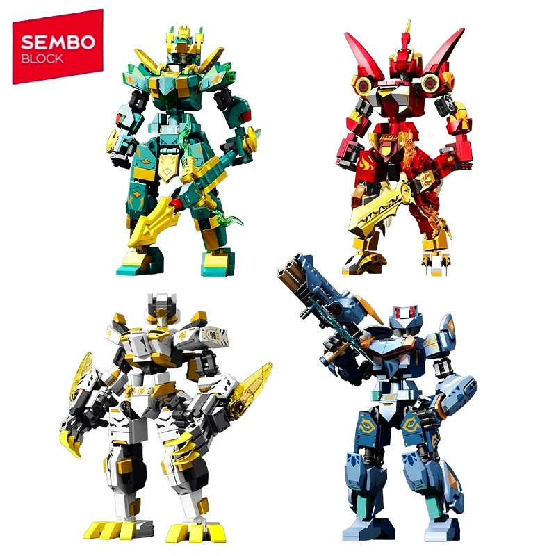 

SEMBO The Four Great Divine Beasts Mecha Robot Building Blocks Xuanwu Mech Model Assembly Bricks Kids Toys for Boys Gifts