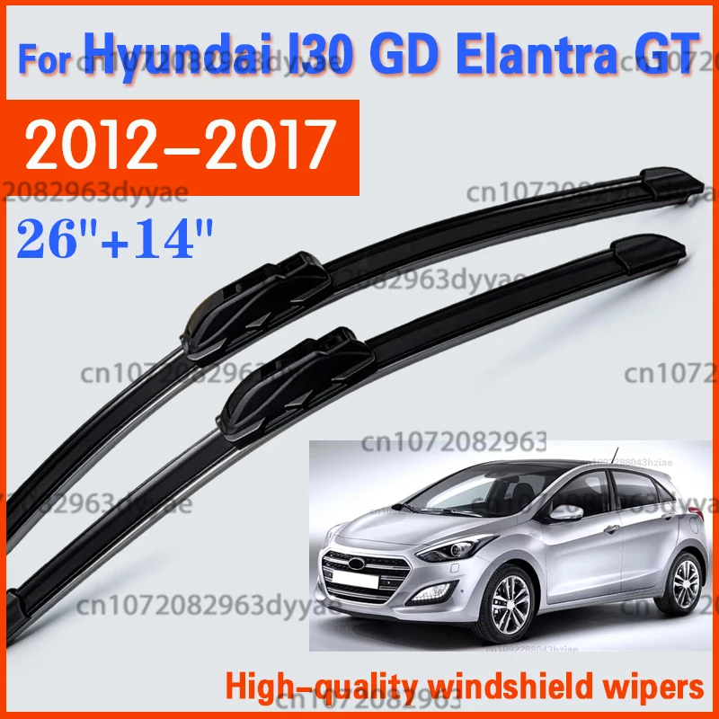 Scheibenwischer, vordere Scheibenwischerblätter für Hyundai I30 GD Elantra GT 2012 2013 2014 2015 2016 2017 Windschutzscheibe 26'14' Zubehör