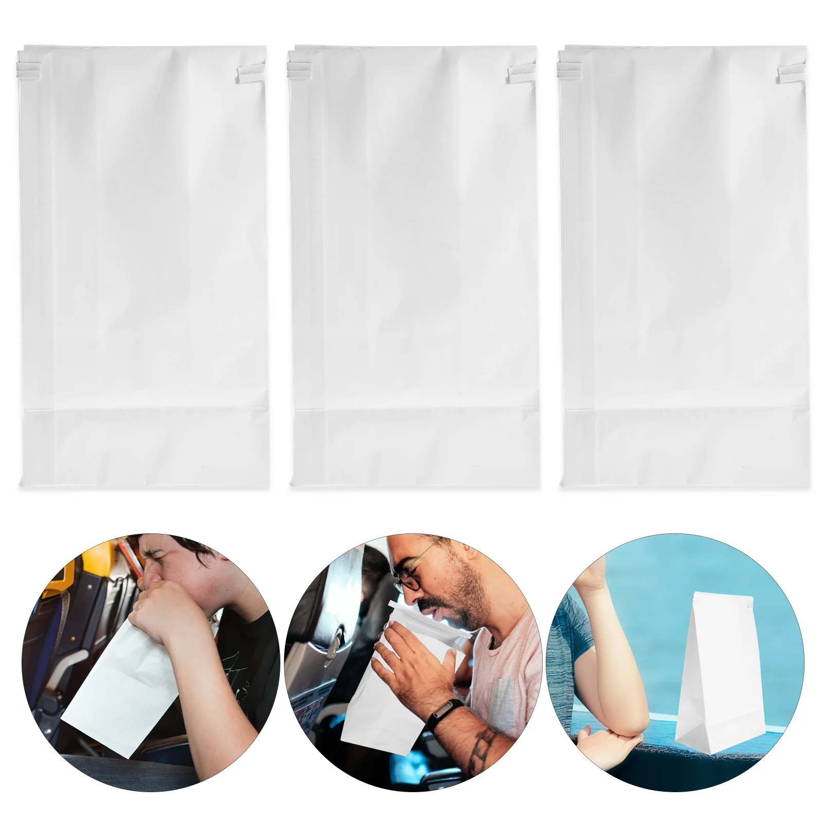 

25Pcs Travel Vomit Bags Disposable Sickness Emesis Barf Bags Portable Car Pregnant Women Drunk Passengers Emesis Bag