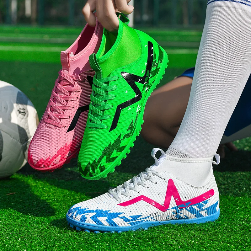 Nowe męskie buty piłkarskie korki sportowe buty piłkarskie Futsal mecz ultralekkie antypoślizgowe profesjonalne unisex oddychające hurtowo