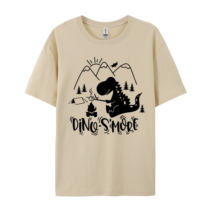 Another Sunshine T-Shirt The Dinosaur Is Grilling Meat Dinosmore Printed Youth Tops & Tees Casual T Shirt Oversized Top T-Shirts