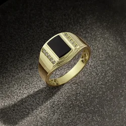 European and American Fashion Square Men's Ring