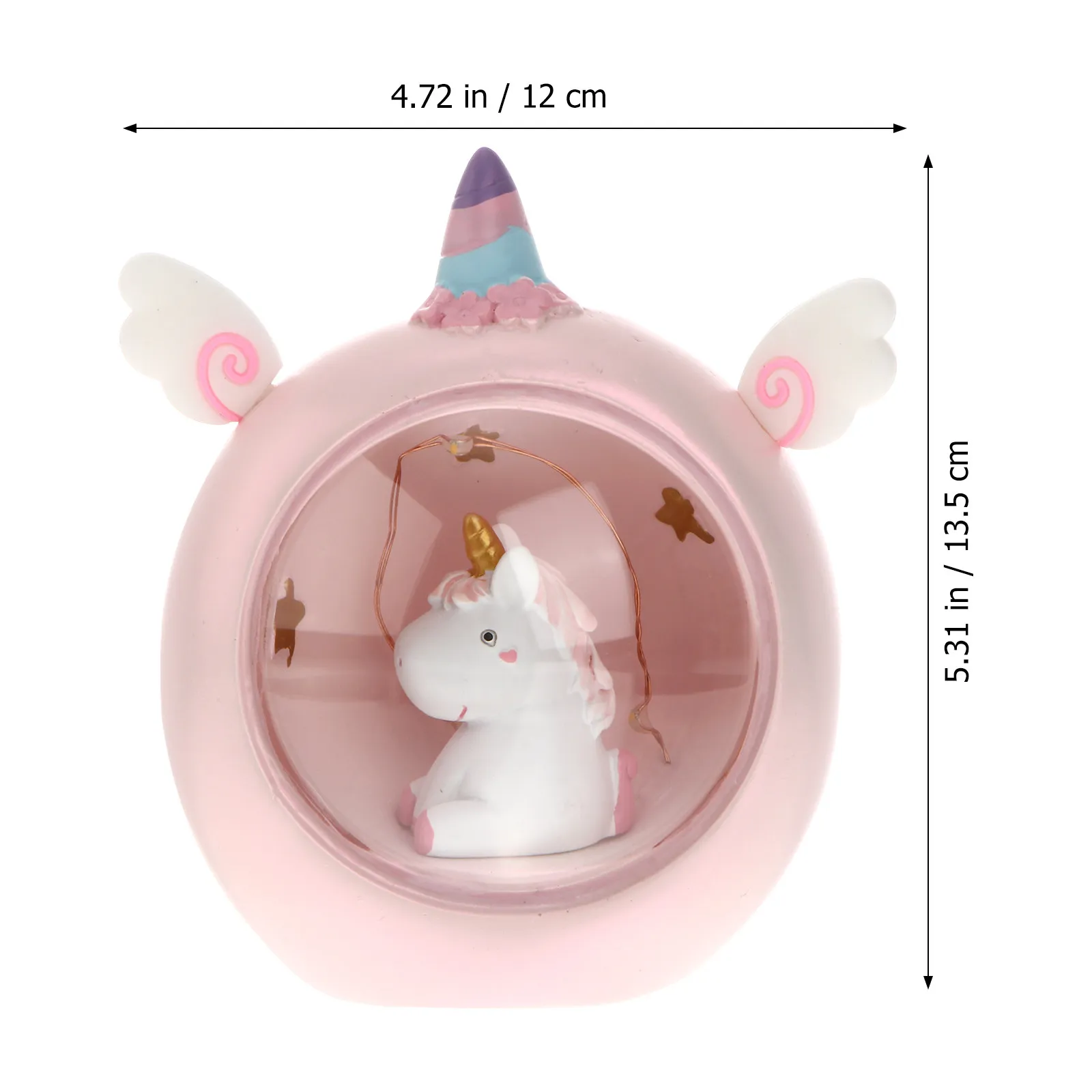 Creative Unicorn Resin Night Light Compact Portable Table Lamp Lovely Adorable Mini Night Light for Home Office