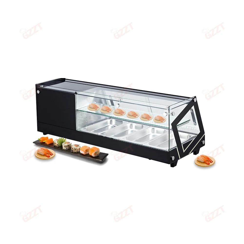 44L Sliding Door Digital Temperature Controller Japanese Sushi Display Refrigerator Counter Commercial Sushi showcase Chiller