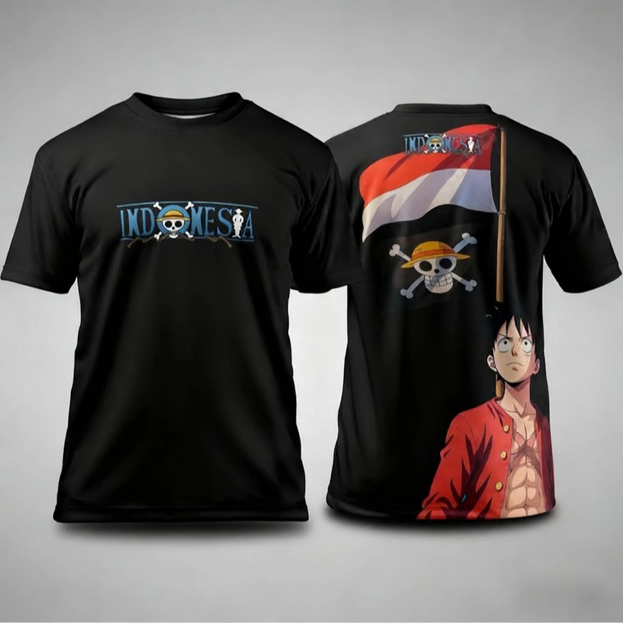 

New Running Jersey One Piece Anime Y2k Korean Style Kpop Baseball Hockey T-shirt Fashion Streetwear Anime Daily Unisex Tops Tees