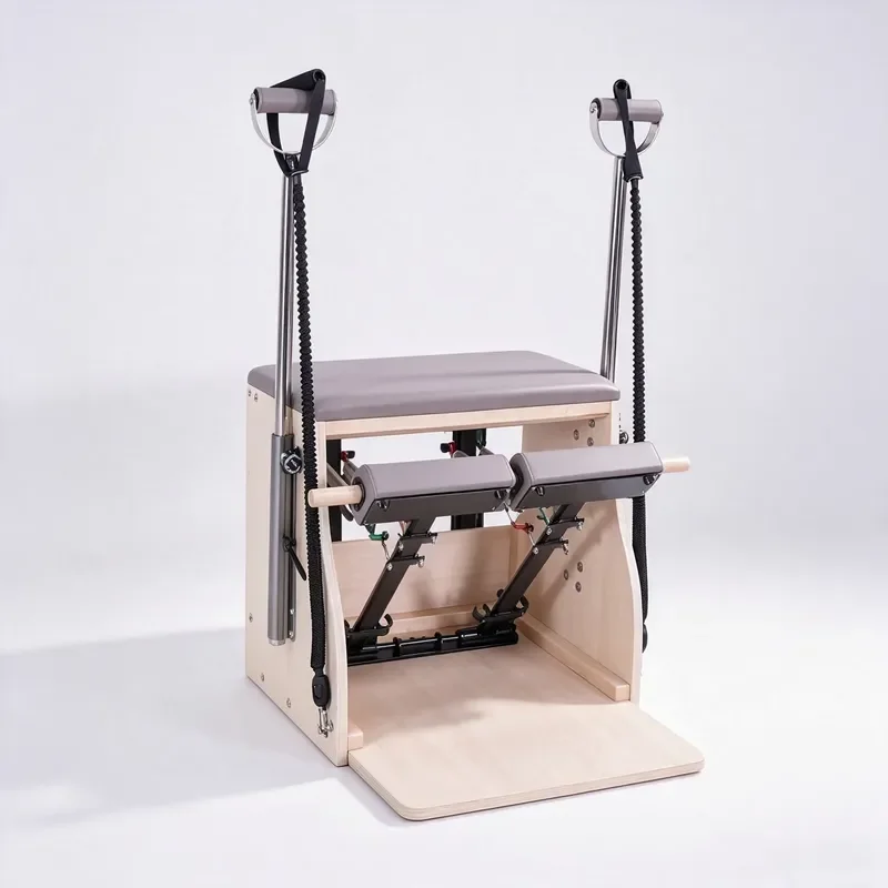 Wooden Pilates Chair with Split Pedal Stability Combo Trainer Exercise Reformer Pila Handles Yoga Fitness Trainer Accessories