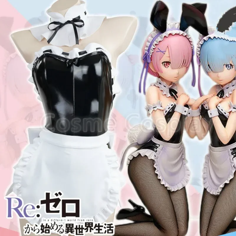 

RE ZERO - Starting Life in Another World Rem Cosplay Costume Ram Cosplay Costume Bunny Girl Clothing Set Leather 2025