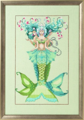 DIY Chinese Cross-Stitch Kits, Embroidery Needlework Sets, Mermaid, Three Sisters, 38-57, Md 178, 16CT, 14CT, 18CT