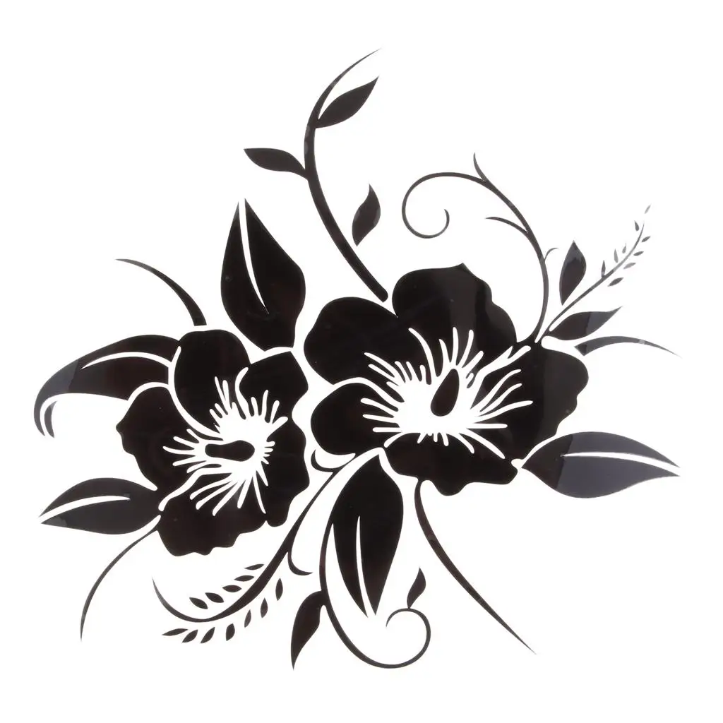 18.8x18cm Flower Bumper Decorative Decal Fashion Motorbike Car Sticker
