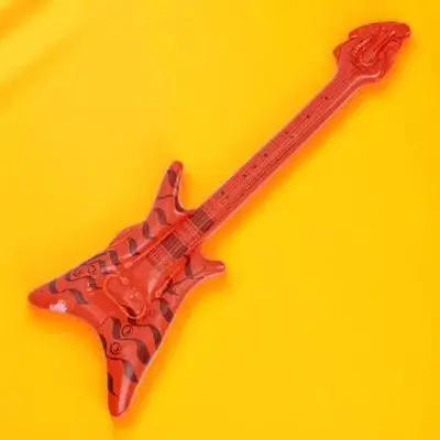 

Inflatable Rock Instrument Random Color Guitar Decorations Kids Toy Prom Children Performance Prop Instruments Party Props Pvc