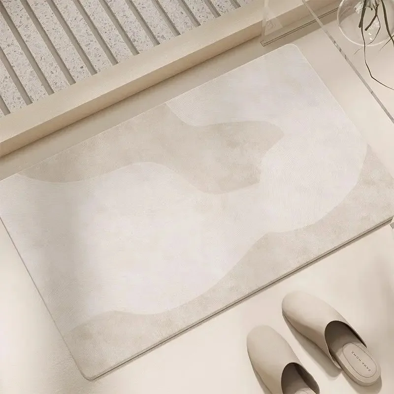 Simple Printed Door Mat for Bedroom Bathroom Floor Mat Toilet Soft Floor Mat Retro Carpets Polyester Foot Pads Home Decoration