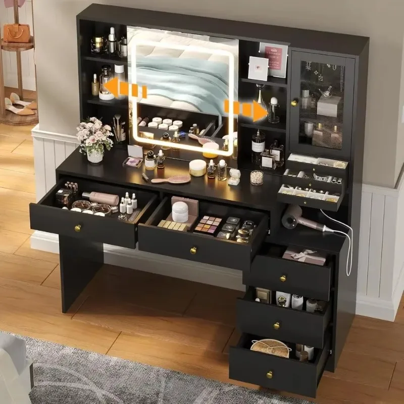 Schminktisch mit 5 Schubladen, – Dressing Table Vanity With Lighted Mirror Bewertung und Preis